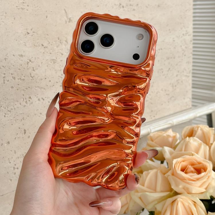 For iPhone 17 Pro Cream Texture Electroplating TPU Full Coverage Phone Case