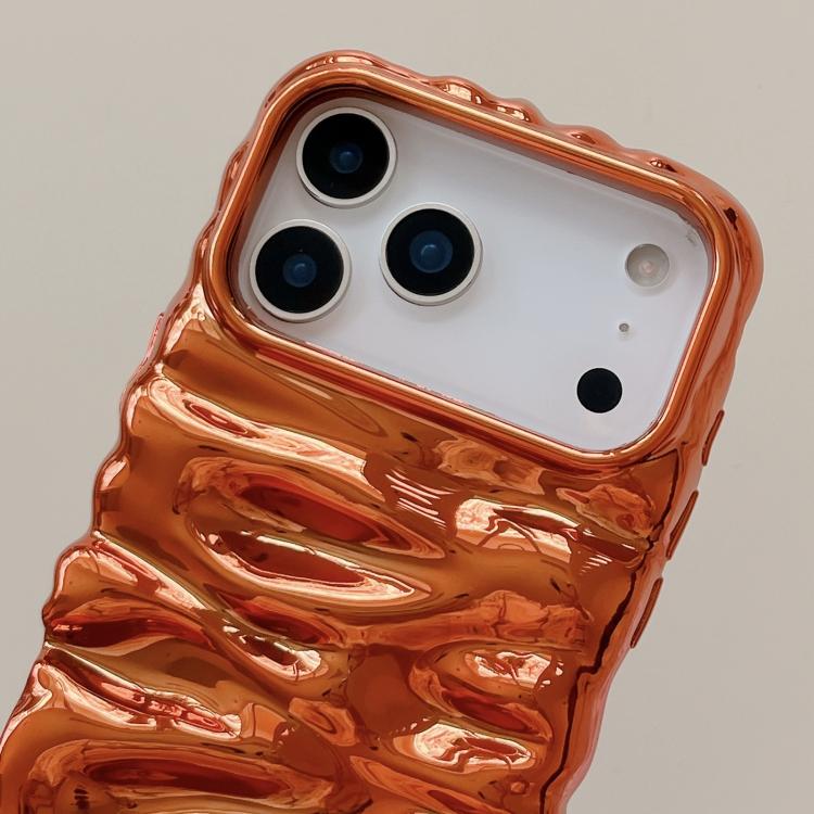 For iPhone 17 Pro Cream Texture Electroplating TPU Full Coverage Phone Case