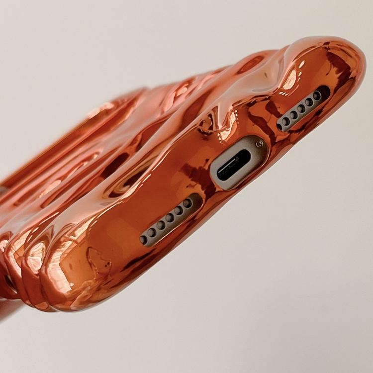 For iPhone 15 Pro Max Cream Texture Electroplating TPU Full Coverage Phone Case