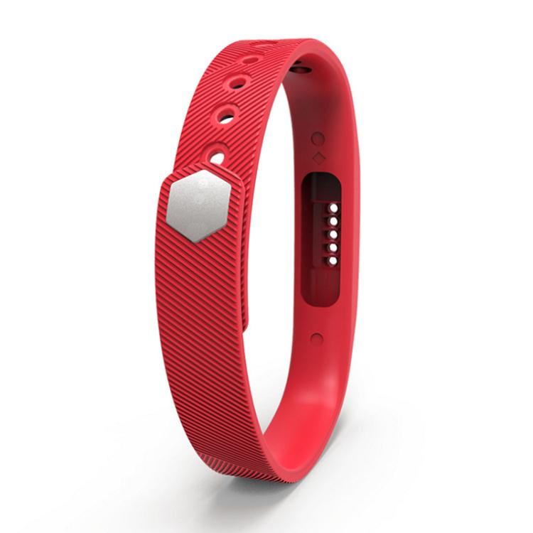 For Fitbit Flex 2 xDfind Translucent Film Metal Buckle Silicone Watch Band, Size:S