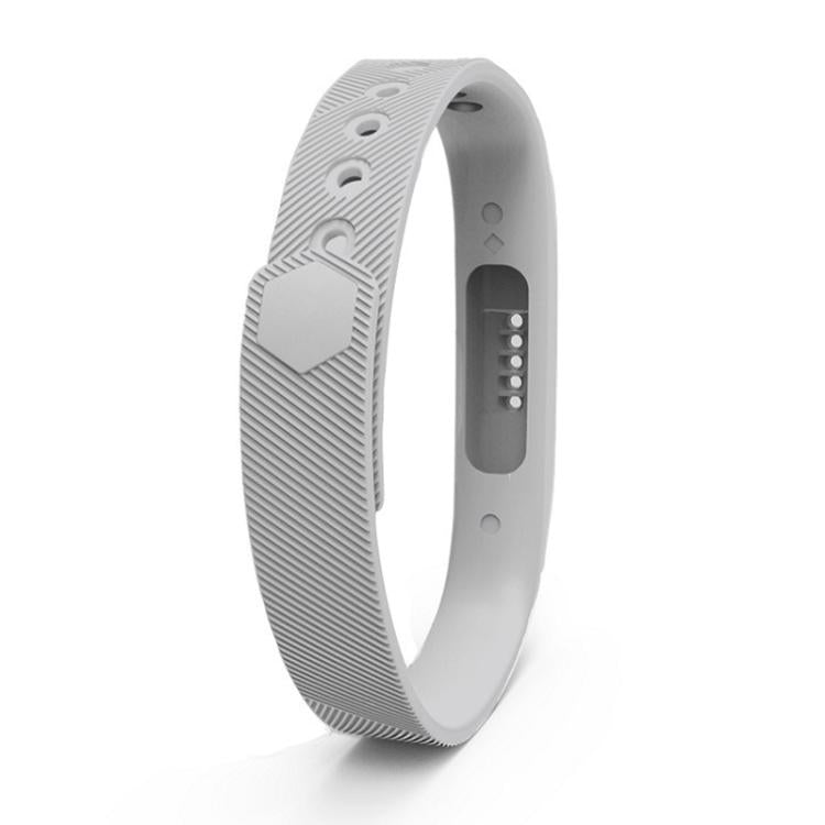 For Fitbit Flex 2 xDfind Translucent Film Metal Buckle Silicone Watch Band, Size:S