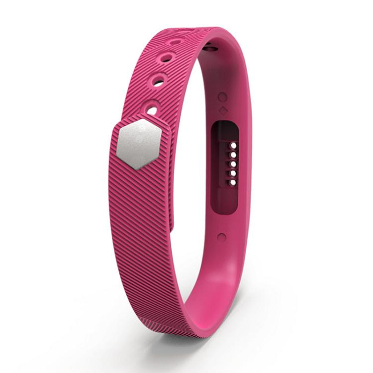For Fitbit Flex 2 xDfind Translucent Film Metal Buckle Silicone Watch Band, Size:S