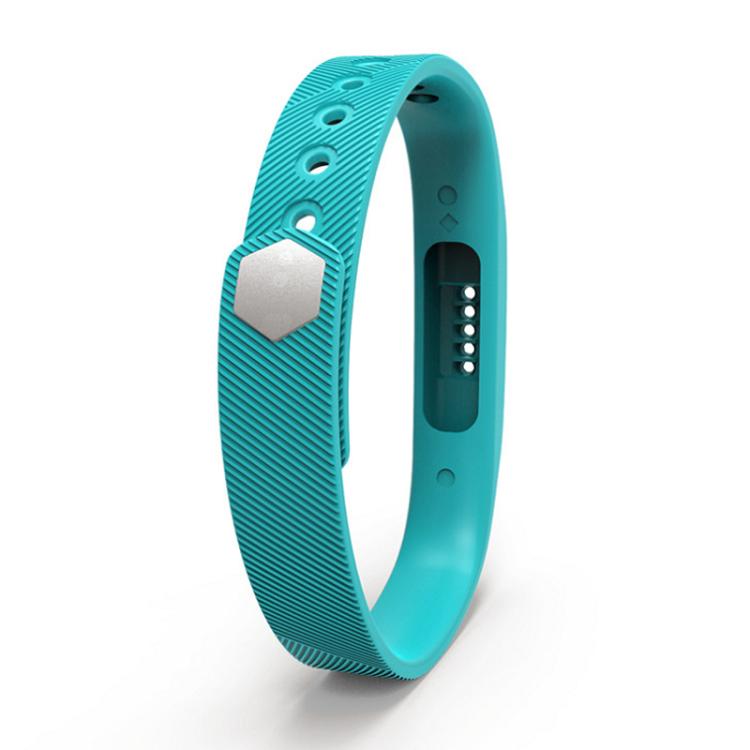 For Fitbit Flex 2 xDfind Translucent Film Metal Buckle Silicone Watch Band, Size:S