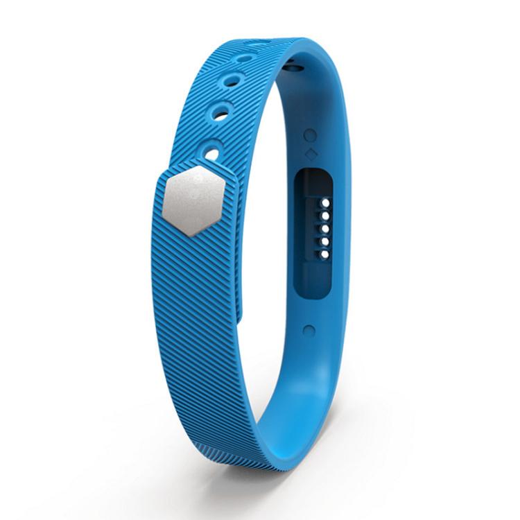 For Fitbit Flex 2 xDfind Translucent Film Metal Buckle Silicone Watch Band, Size:S
