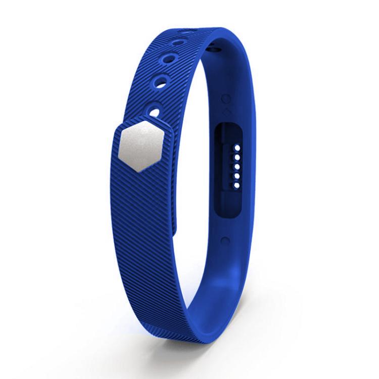 For Fitbit Flex 2 xDfind Translucent Film Metal Buckle Silicone Watch Band, Size:S