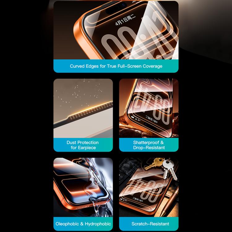 For iPhone Air TOTU AB-058 Screen Printed Dustproof HD Tempered Glass Film
