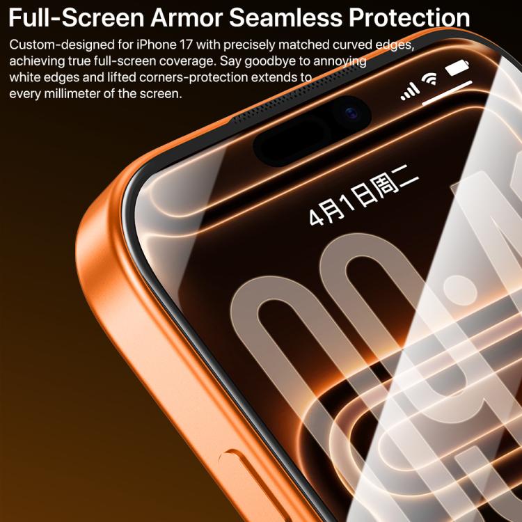 For iPhone Air TOTU AB-058 Screen Printed Dustproof HD Tempered Glass Film