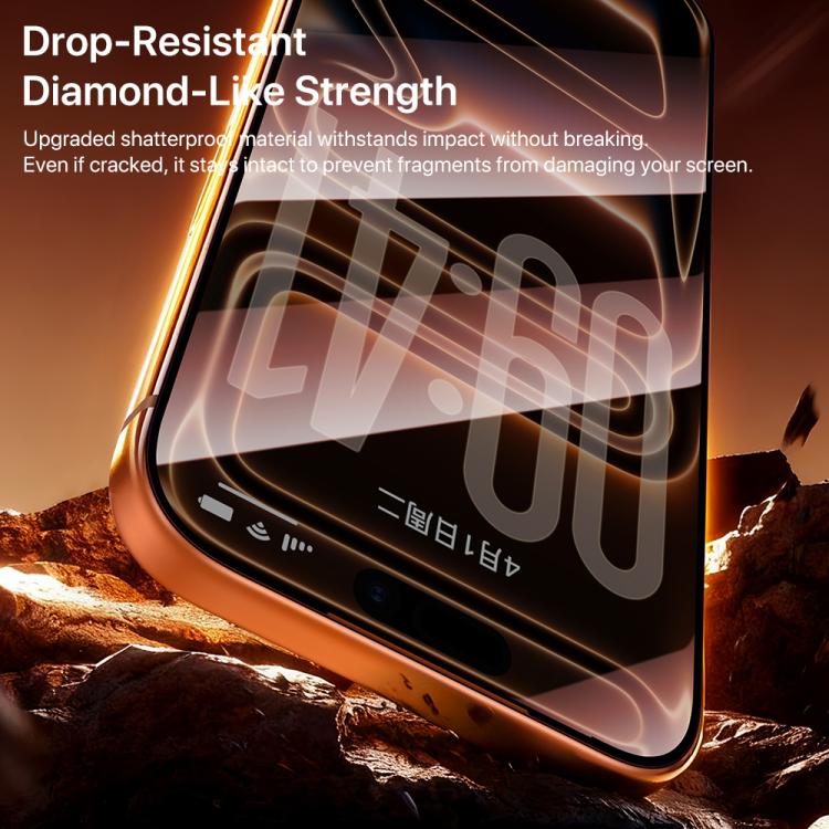 For iPhone Air TOTU AB-059 Screen Printed Dustproof Privacy Tempered Glass Film