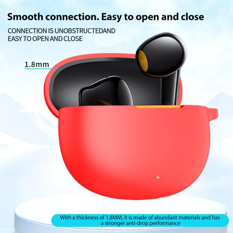 For vivo iQOO TWS Air3 Solid Color Silicone Earphone Protective Cover with Hook