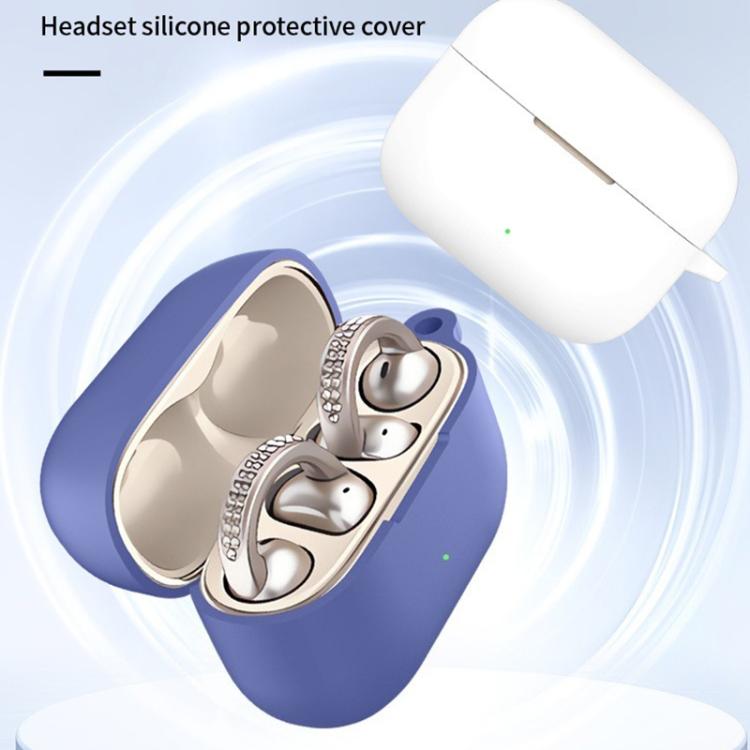 For Motorola Moto Buds Clip Solid Color Silicone Earphone Protective Cover with Hook