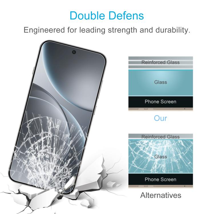 For OPPO Find X9 10pcs 0.18mm High Aluminum Tempered Glass Film, Support Fingerprint Unlocking