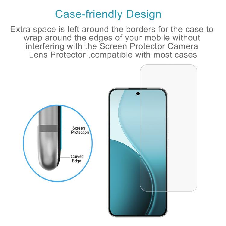For OPPO F33 5G 10pcs 0.18mm High Aluminum Tempered Glass Film, Support Fingerprint Unlocking