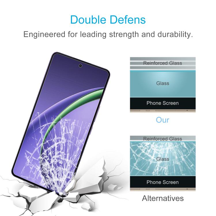 For OPPO K14 Turbo 5G 10pcs 0.18mm High Aluminum Tempered Glass Film, Support Fingerprint Unlocking