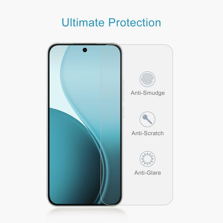For OPPO F33 5G 50pcs 0.18mm High Aluminum Tempered Glass Film, Support Fingerprint Unlocking