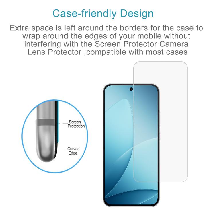 For OPPO F33 Pro 5G 50pcs 0.18mm High Aluminum Tempered Glass Film, Support Fingerprint Unlocking