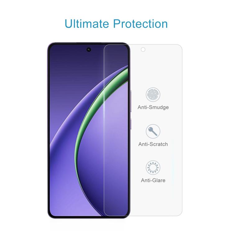 For OPPO K14 Turbo 5G 50pcs 0.18mm High Aluminum Tempered Glass Film, Support Fingerprint Unlocking