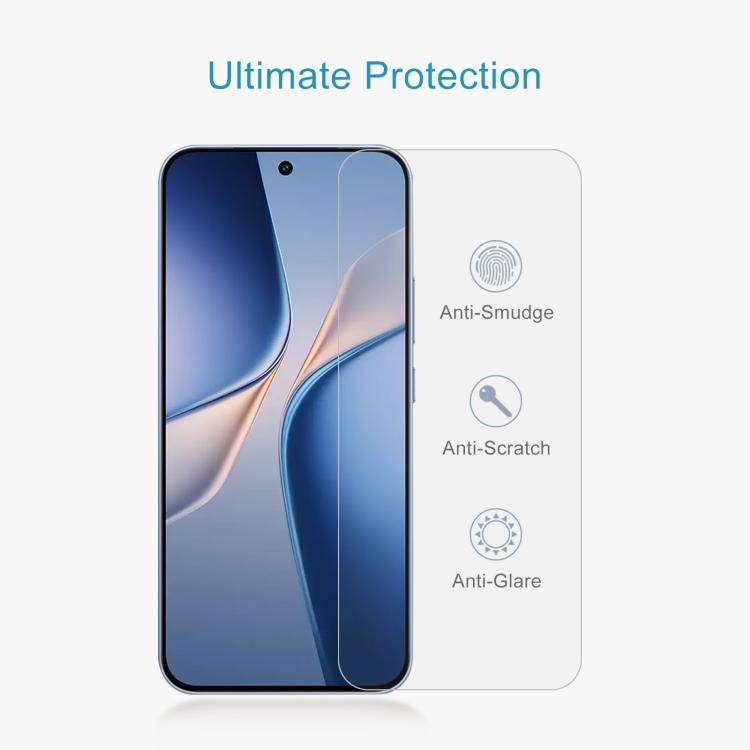 For vivo T5 Pro 5G 10pcs 0.18mm High Aluminum Tempered Glass Film, Support Fingerprint Unlocking