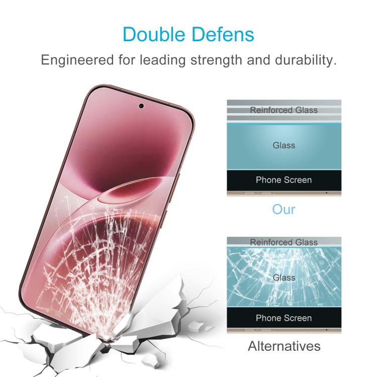 For vivo V70 10pcs 0.18mm High Aluminum Tempered Glass Film, Support Fingerprint Unlocking