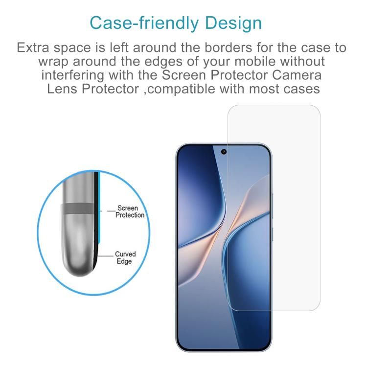 For vivo T5 Pro 5G 50pcs 0.18mm High Aluminum Tempered Glass Film, Support Fingerprint Unlocking