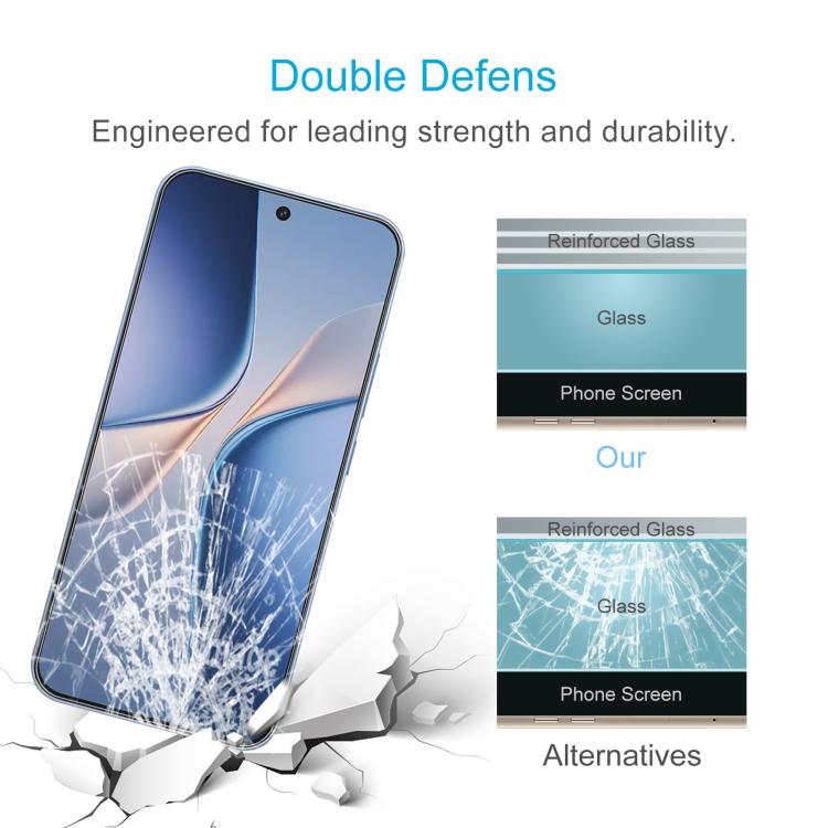 For vivo T5 Pro 5G 50pcs 0.18mm High Aluminum Tempered Glass Film, Support Fingerprint Unlocking