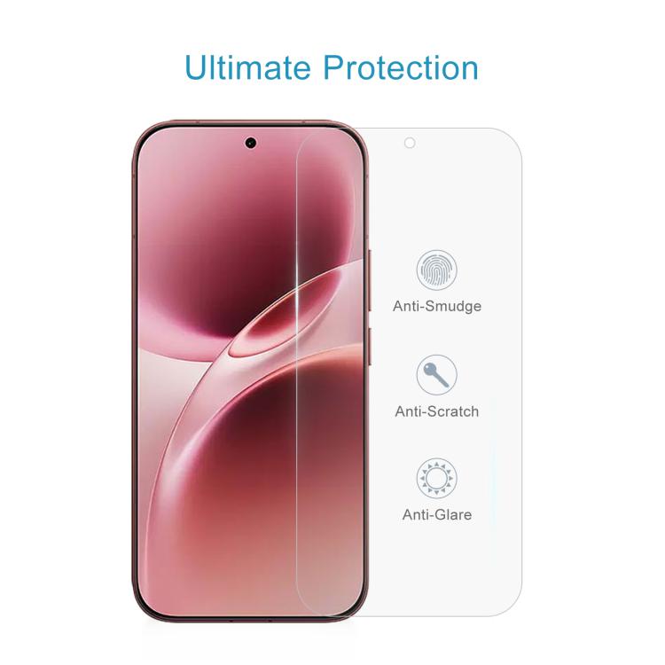 For vivo V70 50pcs 0.18mm High Aluminum Tempered Glass Film, Support Fingerprint Unlocking
