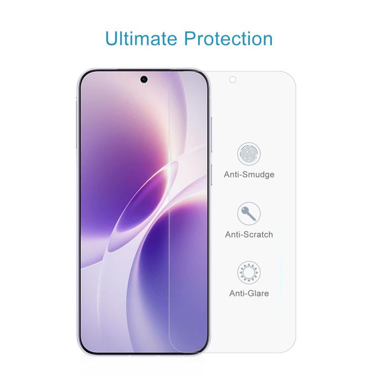 For vivo X300s 50pcs 0.18mm High Aluminum Tempered Glass Film, Support Fingerprint Unlocking