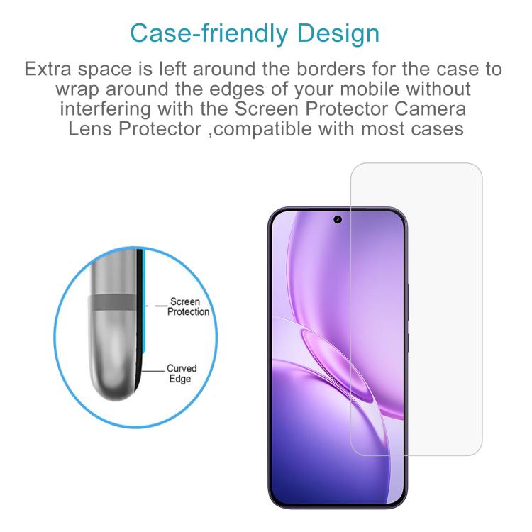 For vivo Y600 Pro 5G 50pcs 0.18mm High Aluminum Tempered Glass Film, Support Fingerprint Unlocking