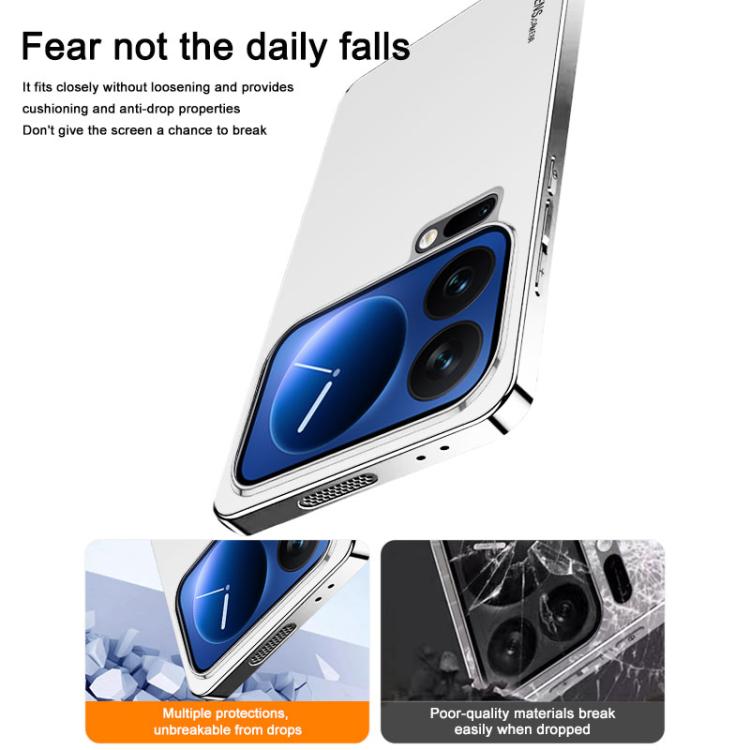 For Xiaomi 17 Pro Max AG Frosted Electroplating Acrylic Phone Case