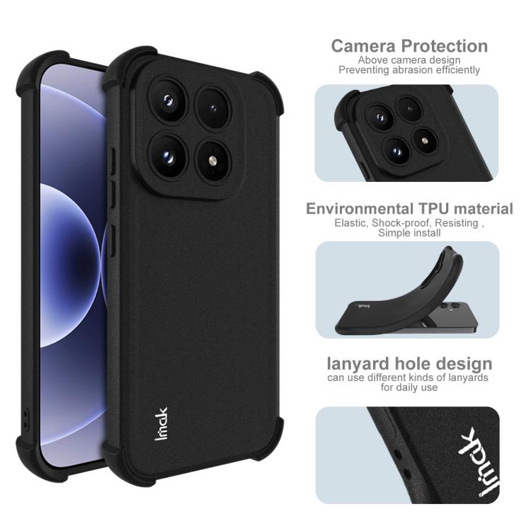 For Xiaomi 17 imak Shockproof Airbag TPU Phone Case - Matte Black