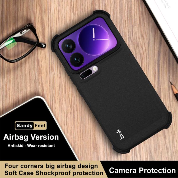 For Xiaomi 17 Pro imak Shockproof Airbag TPU Phone Case - Matte Black