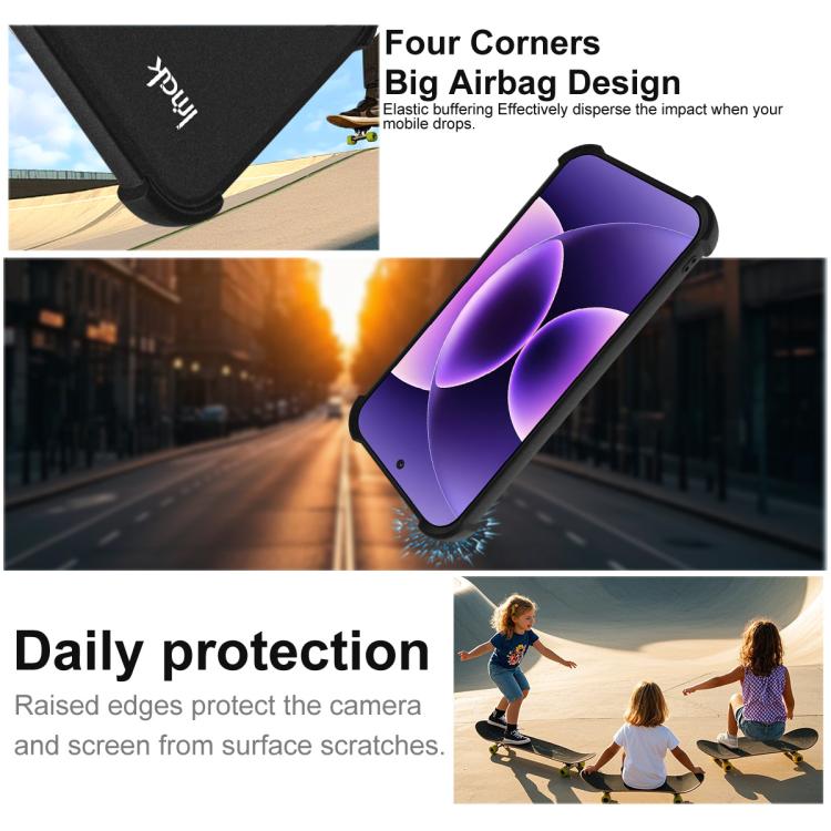 For Xiaomi 17 Pro Max imak Shockproof Airbag TPU Phone Case - Matte Black