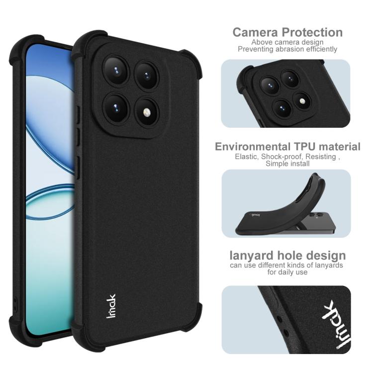 For Xiaomi 15T 5G imak Shockproof Airbag TPU Phone Case - Matte Black