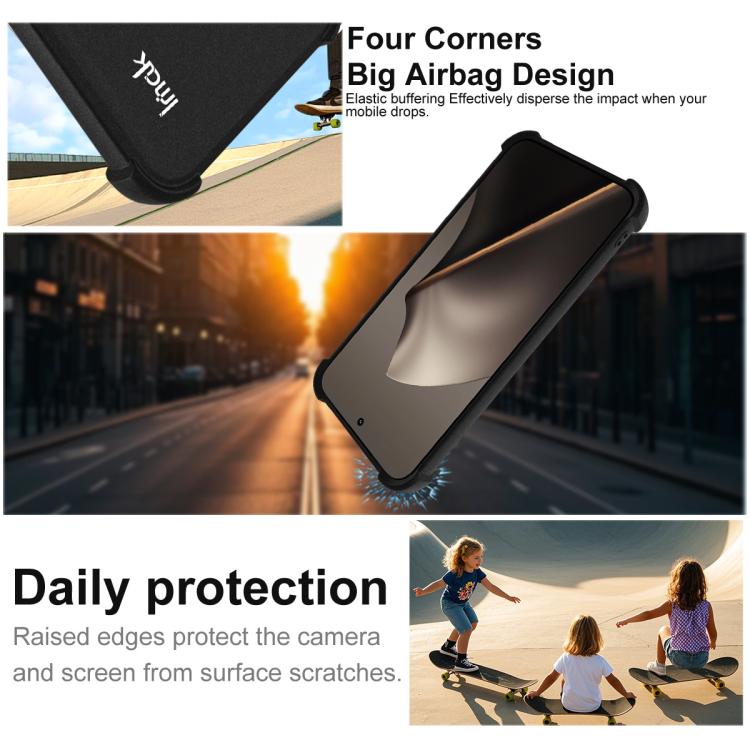For Xiaomi 15T Pro 5G imak Shockproof Airbag TPU Phone Case - Matte Black