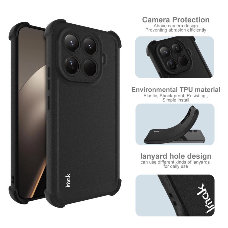 For Xiaomi 15T Pro 5G imak Shockproof Airbag TPU Phone Case - Matte Black