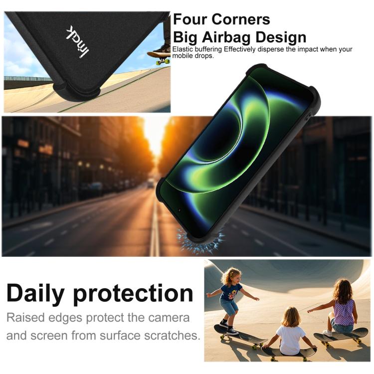For Xiaomi 17 Ultra imak Shockproof Airbag TPU Phone Case - Matte Black