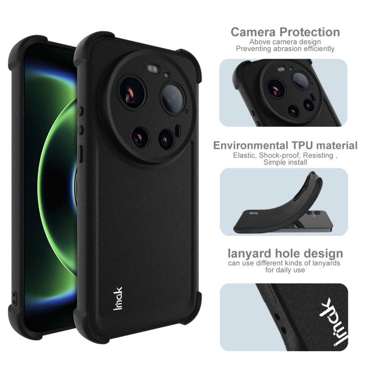 For Xiaomi 17 Ultra imak Shockproof Airbag TPU Phone Case - Matte Black