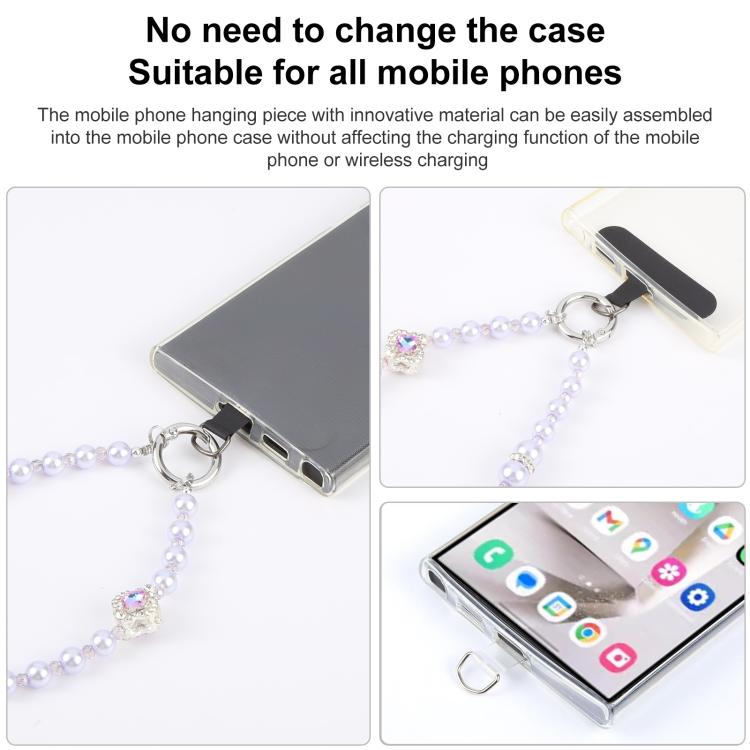 Four-leaf Clover Bead Chain Phone Anti-lost Short Lanyard
