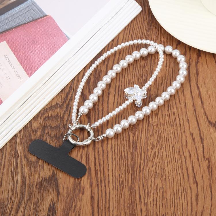Double String Bead Chain Phone Anti-lost Short Lanyard