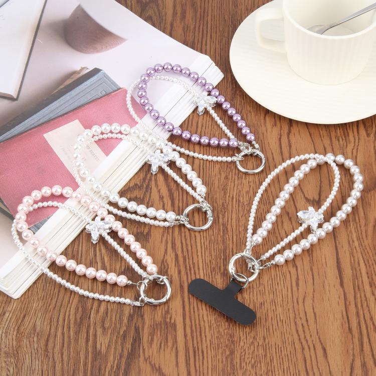 Double String Bead Chain Phone Anti-lost Short Lanyard