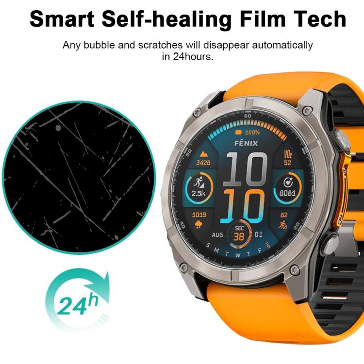 For Garmin Fenix 8 51mm 5pcs xDfind Soft Hydrogel Film Full Cover Watch Front Protector