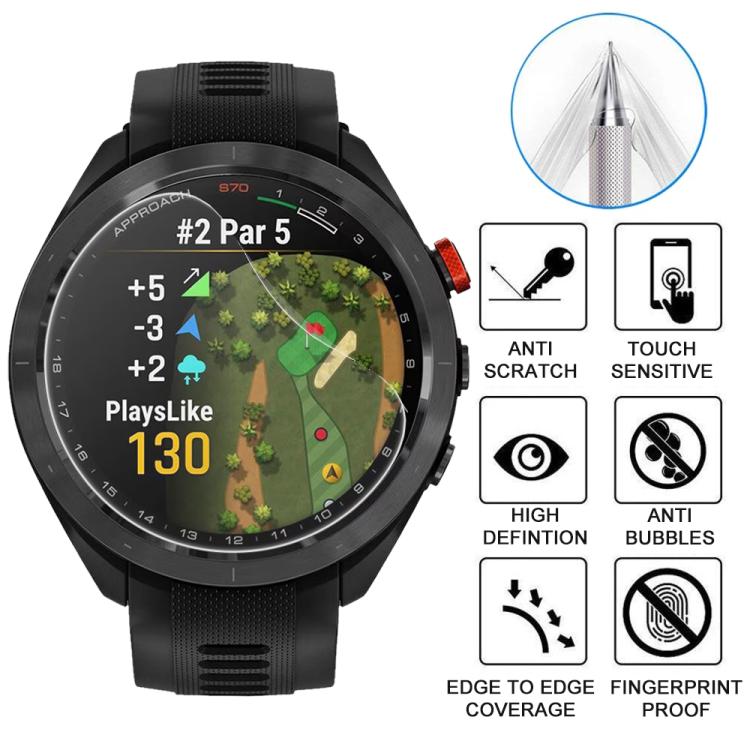For Garmin Approach S70 47mm 5pcs xDfind Soft Hydrogel Film Full Cover Watch Front Protector