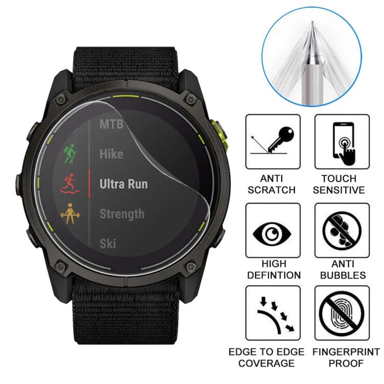 For Garmin Enduro 3 5pcs xDfind Soft Hydrogel Film Full Cover Watch Front Protector
