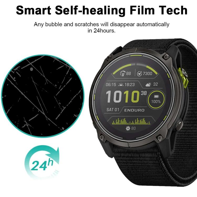 For Garmin Enduro 3 5pcs xDfind Soft Hydrogel Film Full Cover Watch Front Protector