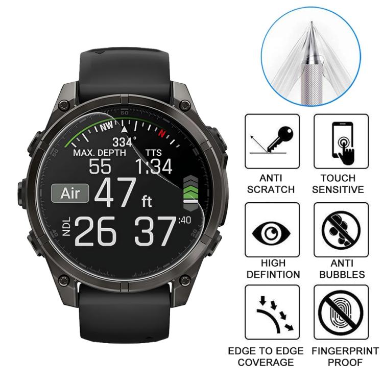 For Garmin Fenix 8 47mm 5pcs xDfind Soft Hydrogel Film Full Cover Watch Front Protector