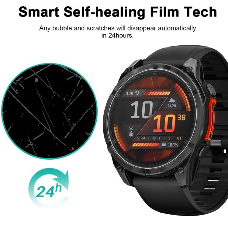 For Garmin Fenix 8 47mm 5pcs xDfind Soft Hydrogel Film Full Cover Watch Front Protector