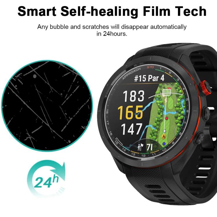For Garmin Approach S70 42mm 5pcs xDfind Soft Hydrogel Film Full Cover Watch Front Protector