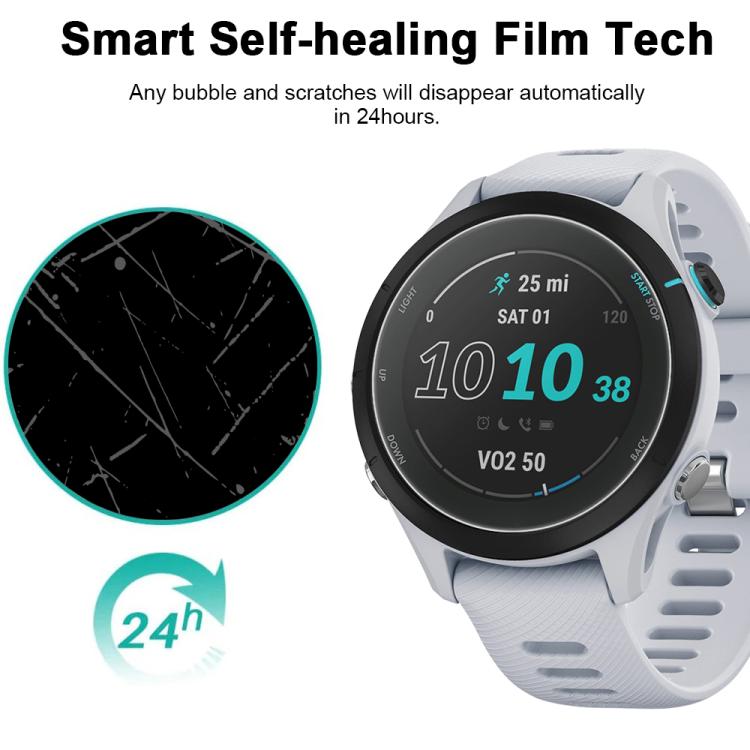 For Garmin Forerunner 255s 5pcs xDfind Soft Hydrogel Film Full Cover Watch Front Protector