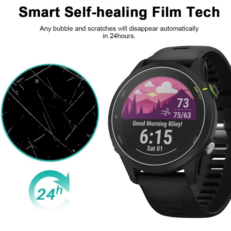 For Garmin Forerunner 255 5pcs xDfind Soft Hydrogel Film Full Cover Watch Front Protector