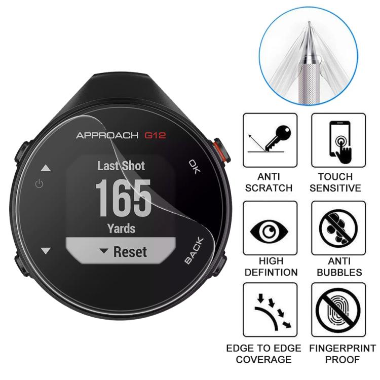 For Garmin Approach G12 5pcs xDfind Soft Hydrogel Film Full Cover Watch Front Protector
