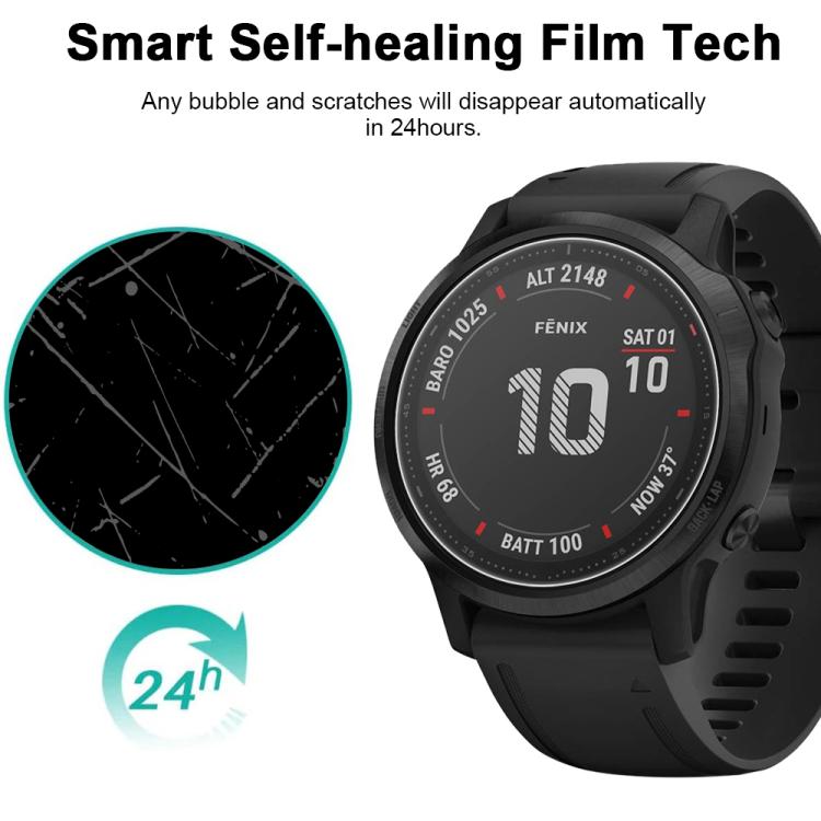 For Garmin Fenix 6S / 6S Pro 5pcs xDfind Soft Hydrogel Film Full Cover Watch Front Protector
